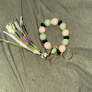 Elegant Beaded Keychain with Tassel